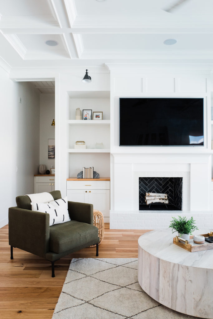 The Coziest Home With A Black Herringbone Fireplace · Haven