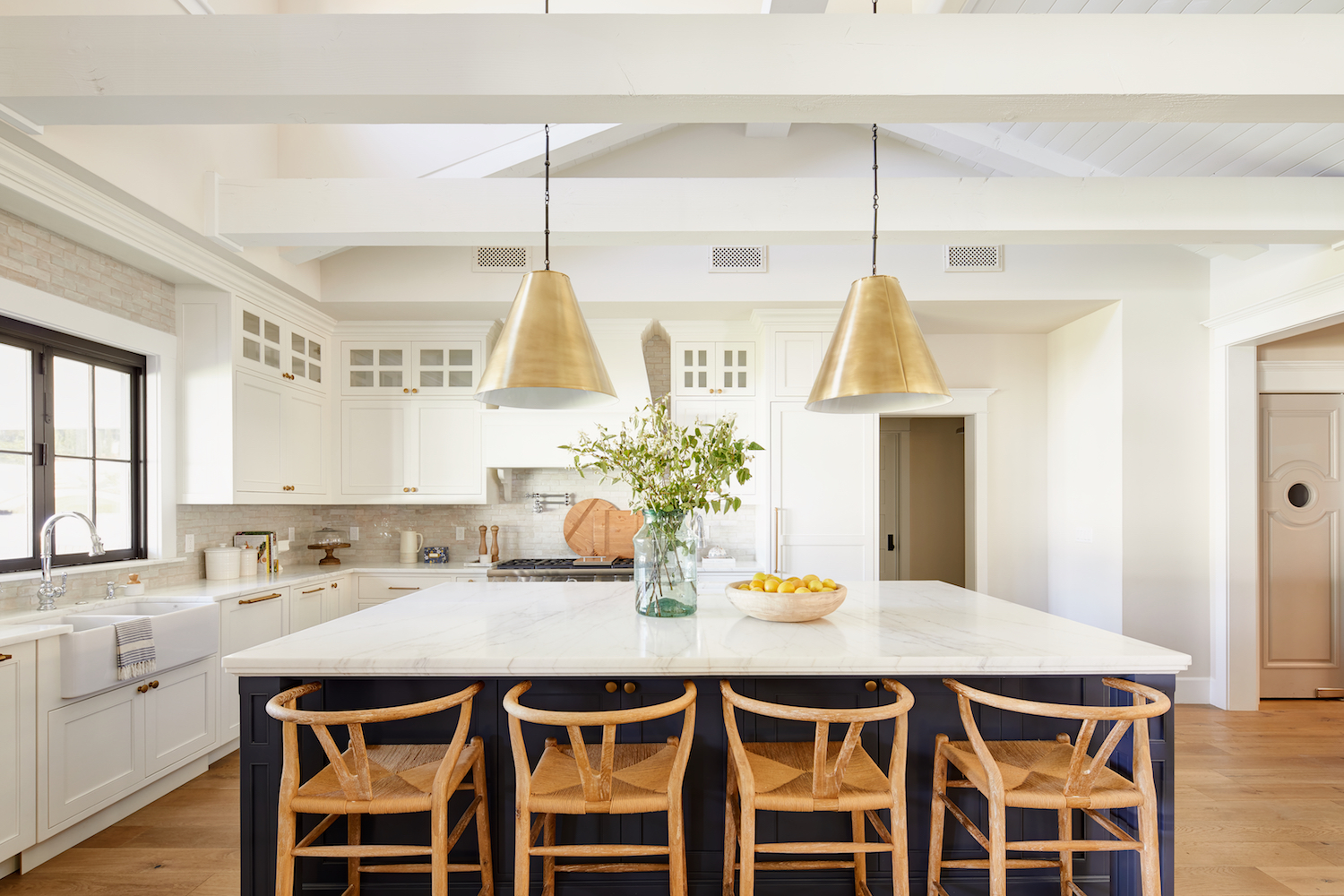 White and Navy Kitchen Design by Phoenix Interior Designer Lexi Westergard Design