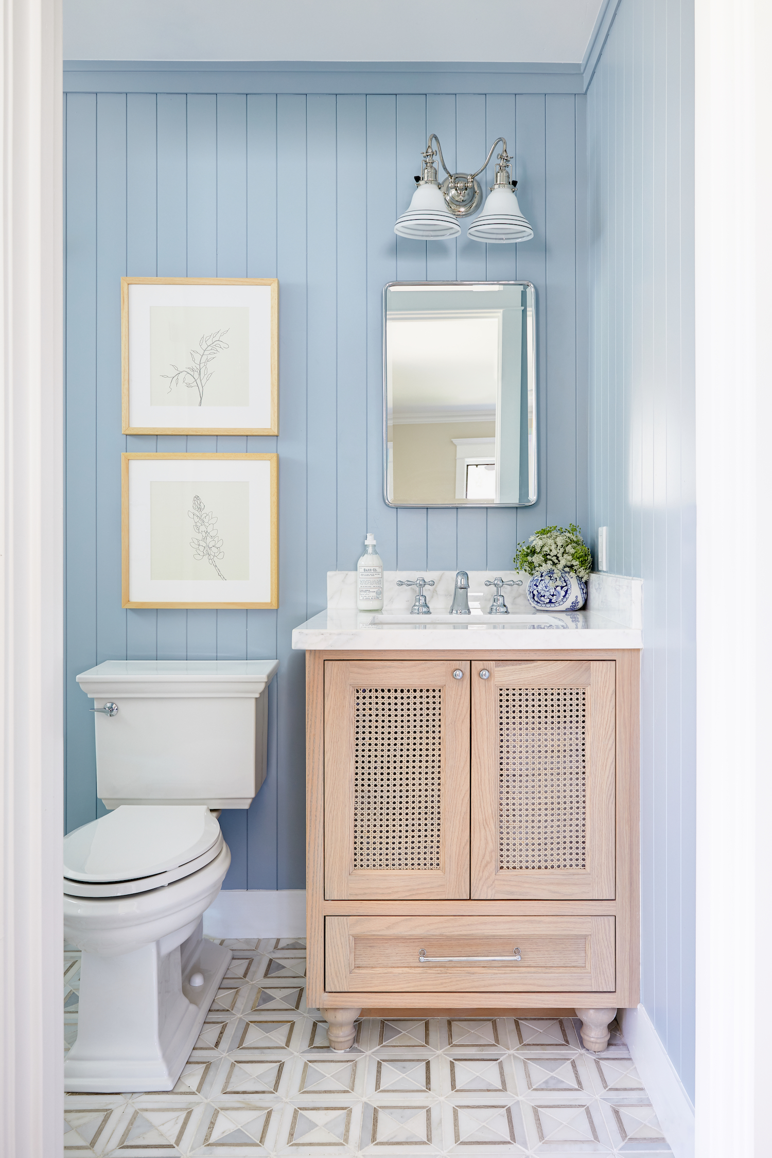 Light Blue Bathroom by Phoenix Interior Designer Lexi Westergard Design