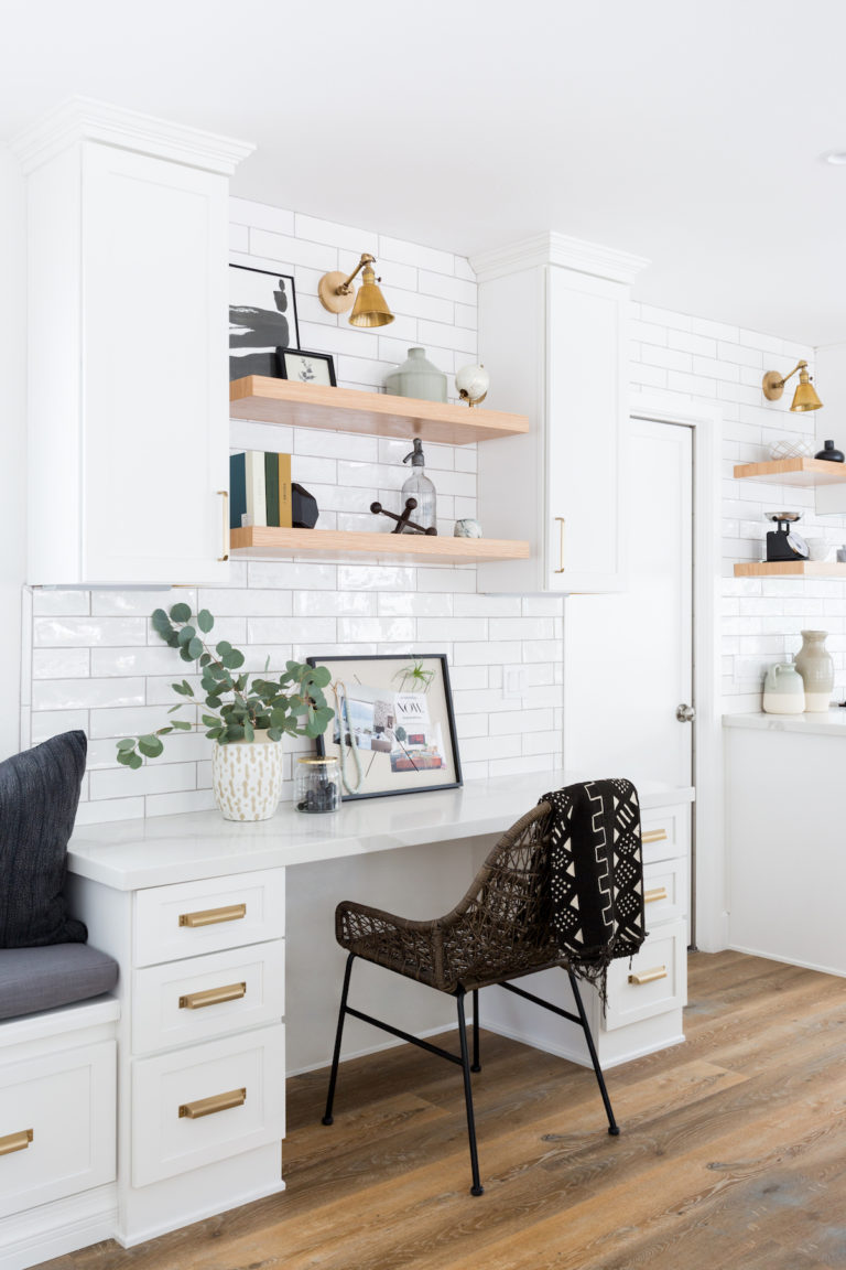 California Kitchen Remodel with Subway Tile & Open Shelving - Haven