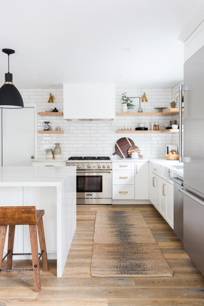 California Kitchen Remodel with Subway Tile & Open Shelving · Haven