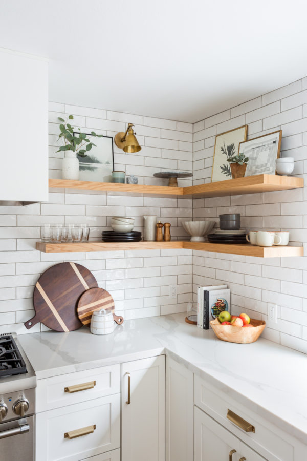 California Kitchen Remodel with Subway Tile & Open Shelving · Haven