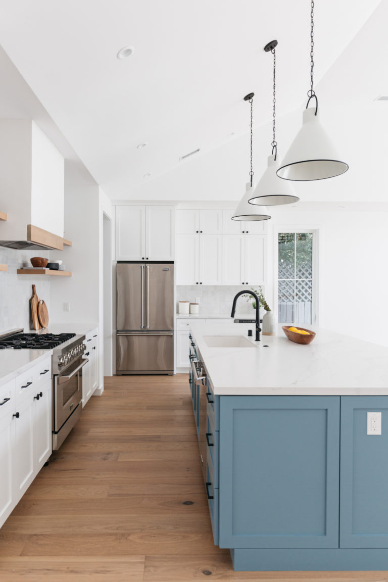 This is the Perfect Blue Paint Color for a Kitchen Island · Haven