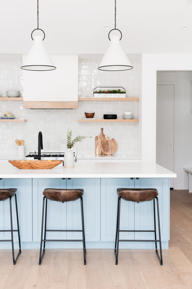 This Is The Perfect Blue Paint Color For A Kitchen Island · Haven