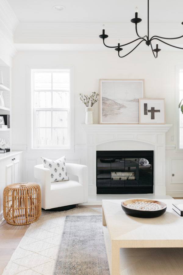 The Perfect White Living Room with Shelf Styling Goals · Haven