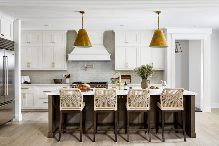 Aged Gold Accents Shine In This Modern Farmhouse · Haven