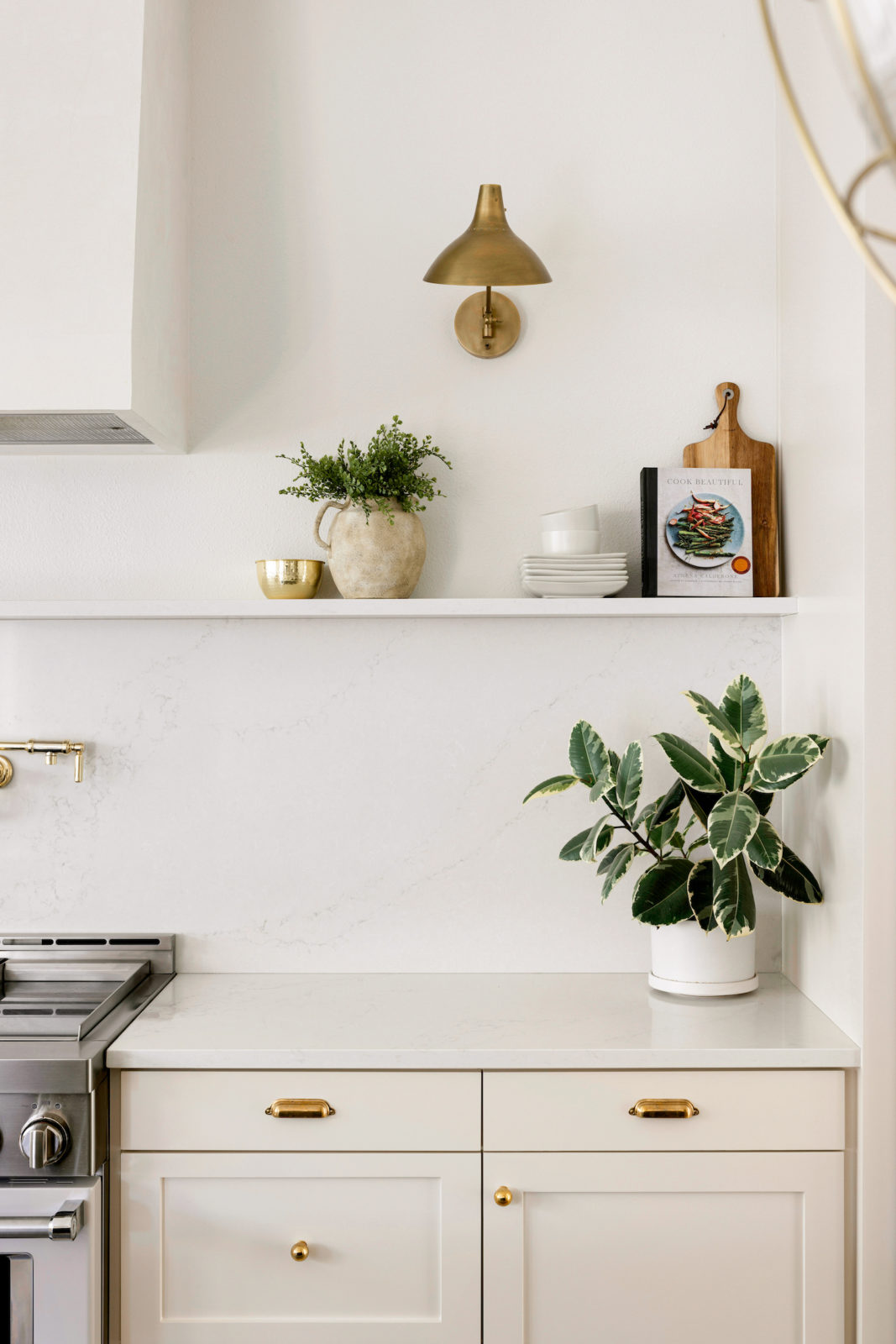 Open Shelving and Ten Foot Ceilings Create a Cozy Yet Spacious Kitchen ...